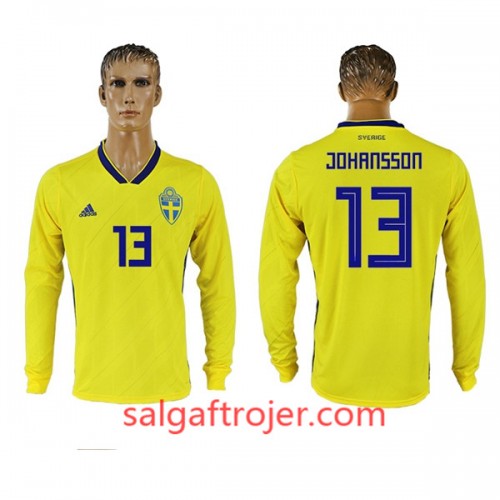 Sverige Fodboldtrøjer Johansson 13 Hjemmebanesæt VM 2018 Langærmet Sverige Fodboldtrøjer Johansson 13 Hjemmebanesæt VM 2018 Langærmet